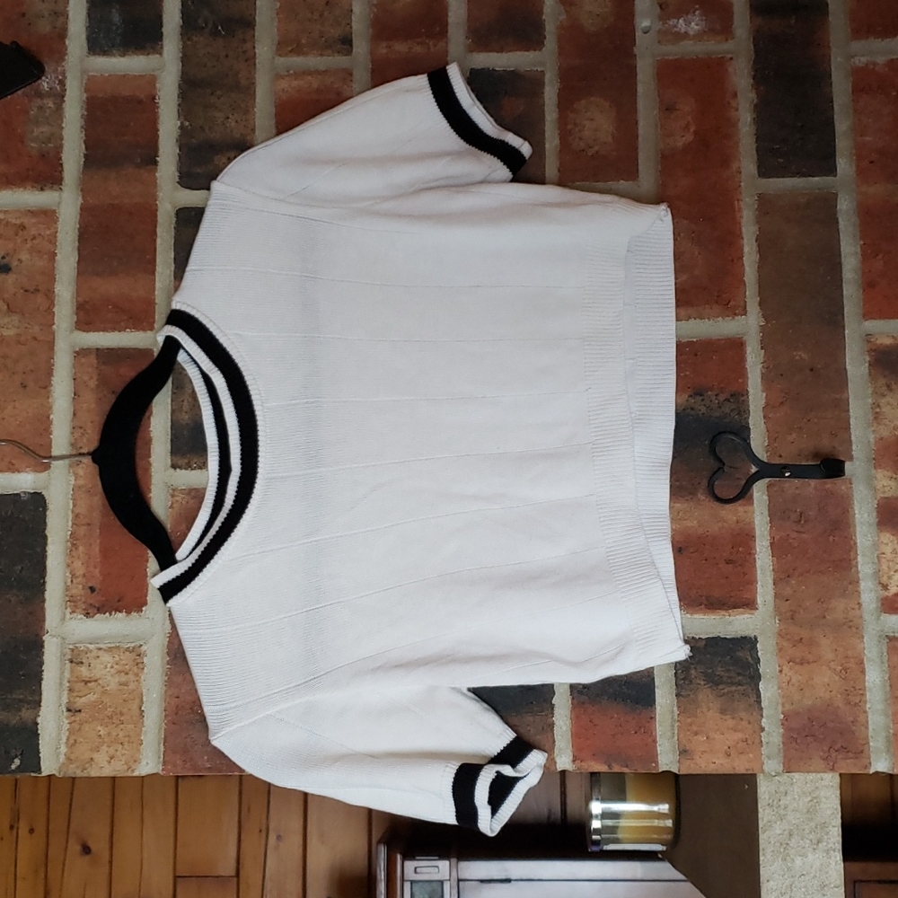 Cream Knit Crop Top